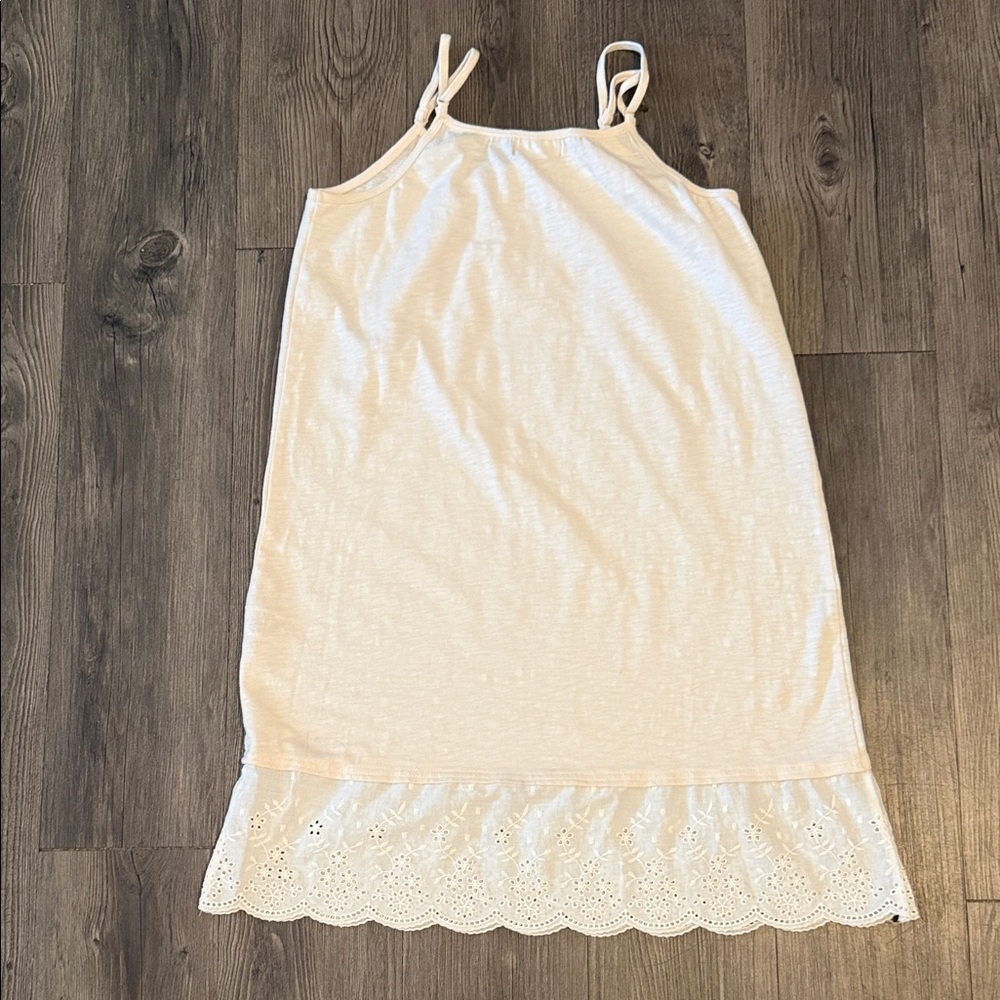 Altar'd State Cream Sleeveless slip extender with Eyelet Hem - Picture 5 of 7